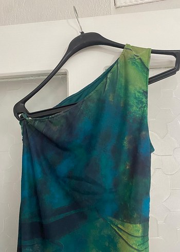 dar kesim tek omuz elbise - Görsel 2