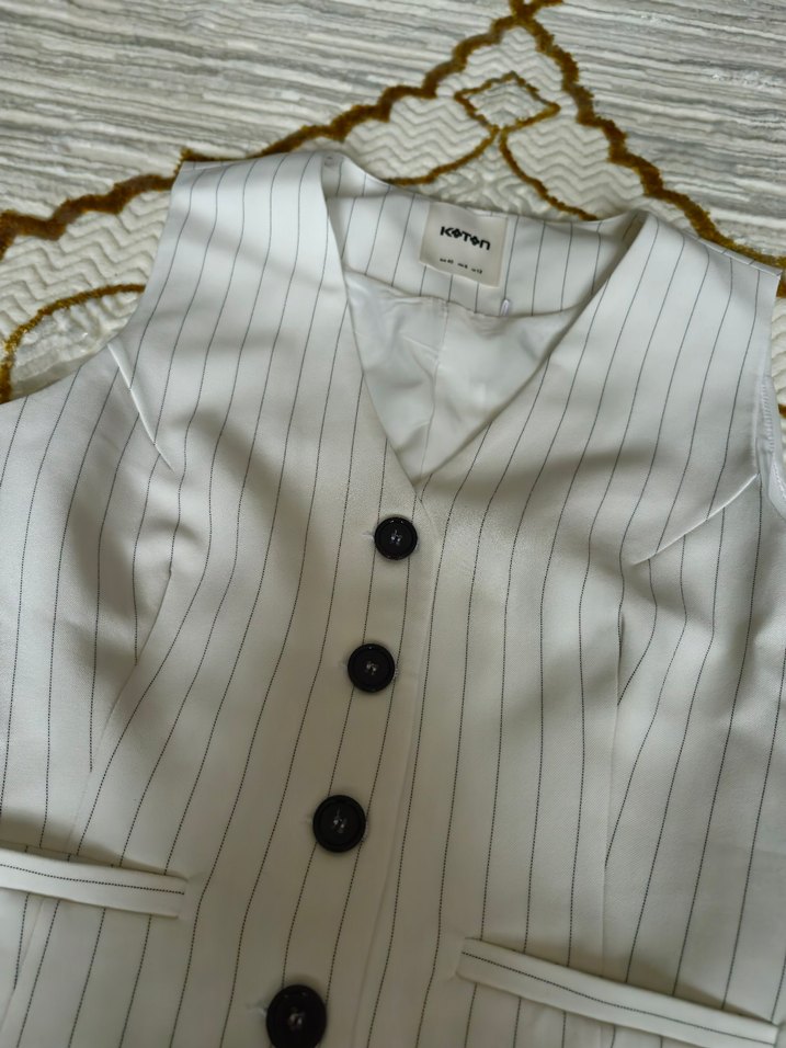 koton marka beyaz yelek - Görsel 3