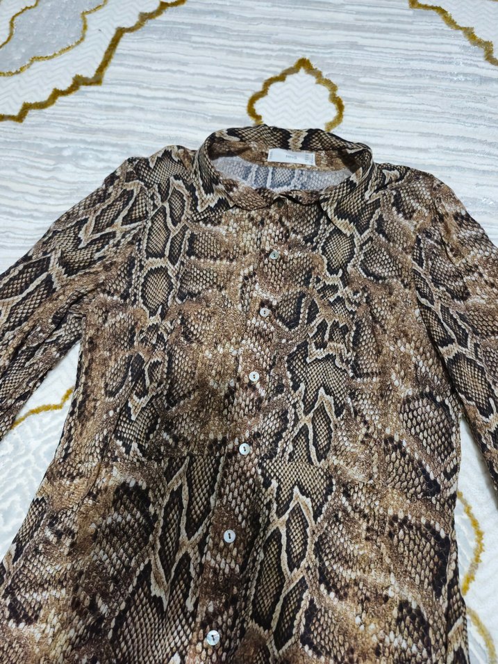 mango marka snake elbise - Görsel 3
