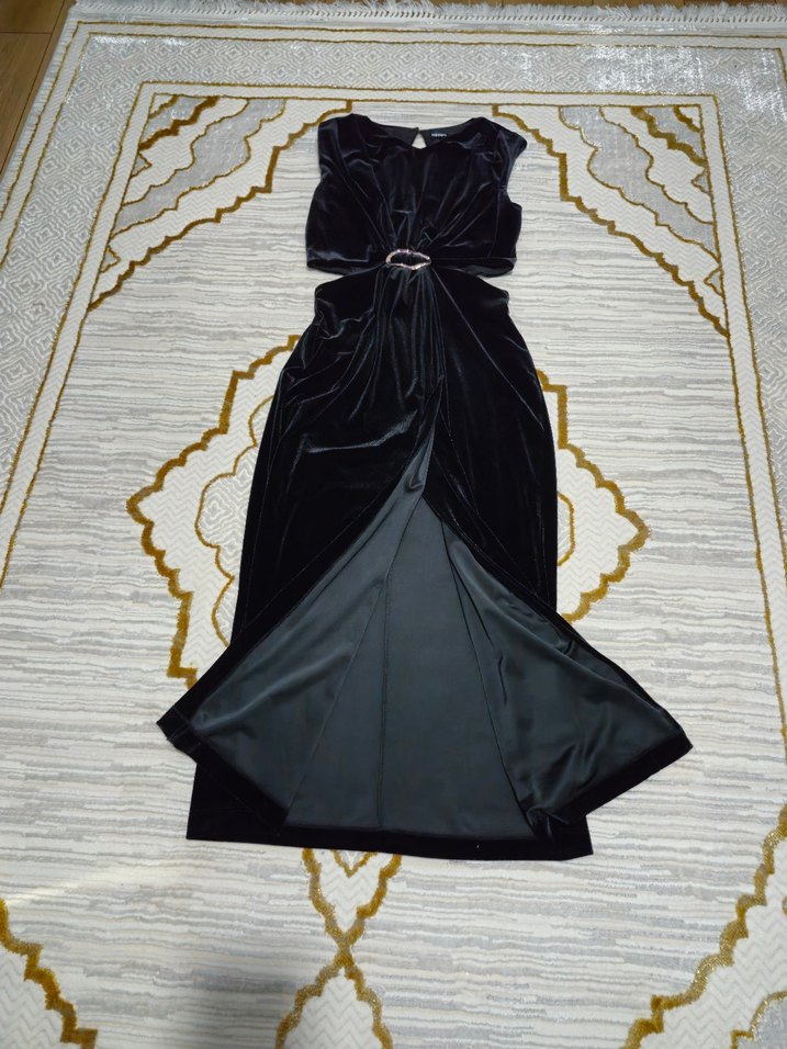 Koton Marka velur Elbise - Görsel 3