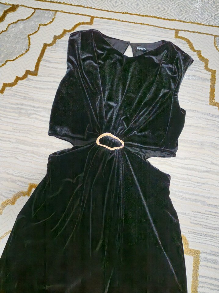 Koton Marka velur Elbise - Görsel 4