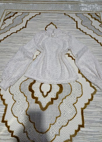 Dantel Detaylı Beyaz Bohem Kadın Bluz - Görsel 2