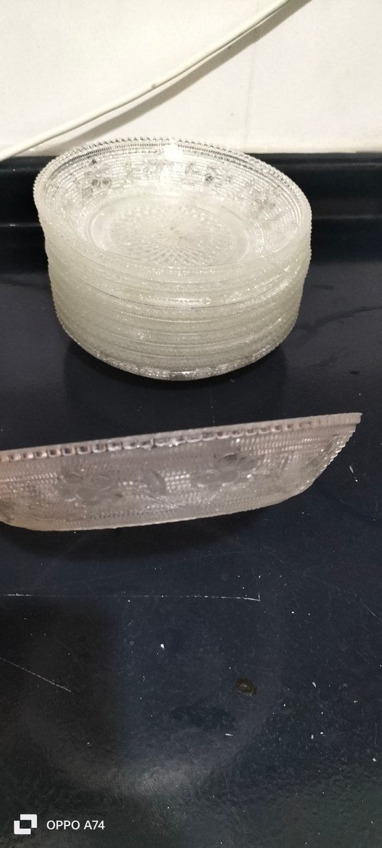 İşlemeli Parlak Beyaz Tabak - Görsel 2