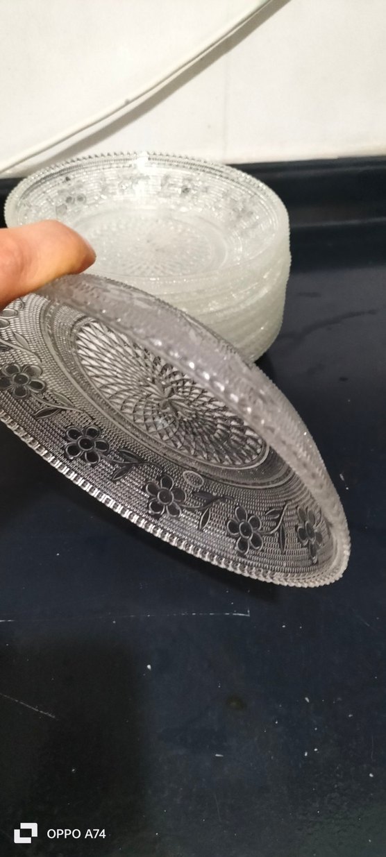 İşlemeli Parlak Beyaz Tabak - Görsel 4