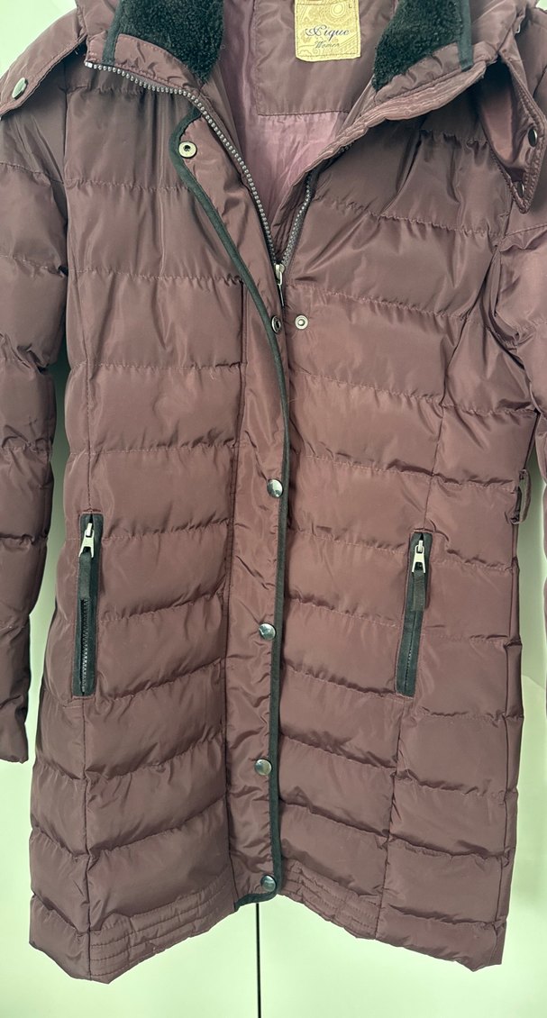 Bordo  Kadın Kışlık Mont - Görsel 4