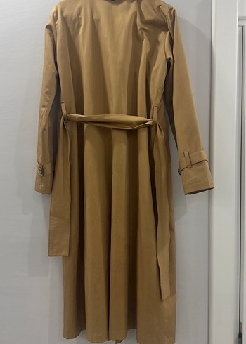 Kadın Bej Uzun Düğmeli Trençkot - Görsel 4