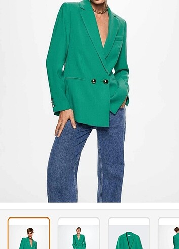 Mango Yeşil blazer ceket