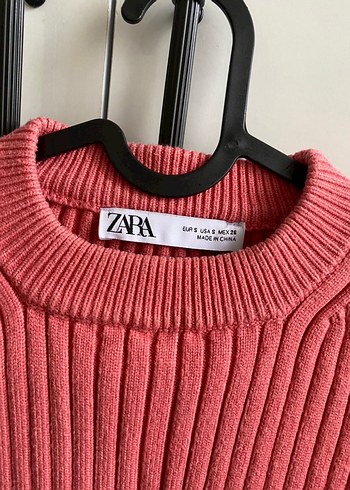 Zara pembe crop kazak xs - Görsel 2
