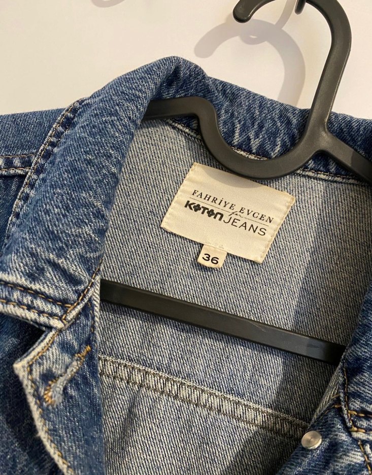 Koton Kot Denim Ceket 36 - Görsel 3
