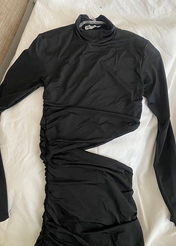 Zara siyah uzun elbise s yeni - Görsel 2