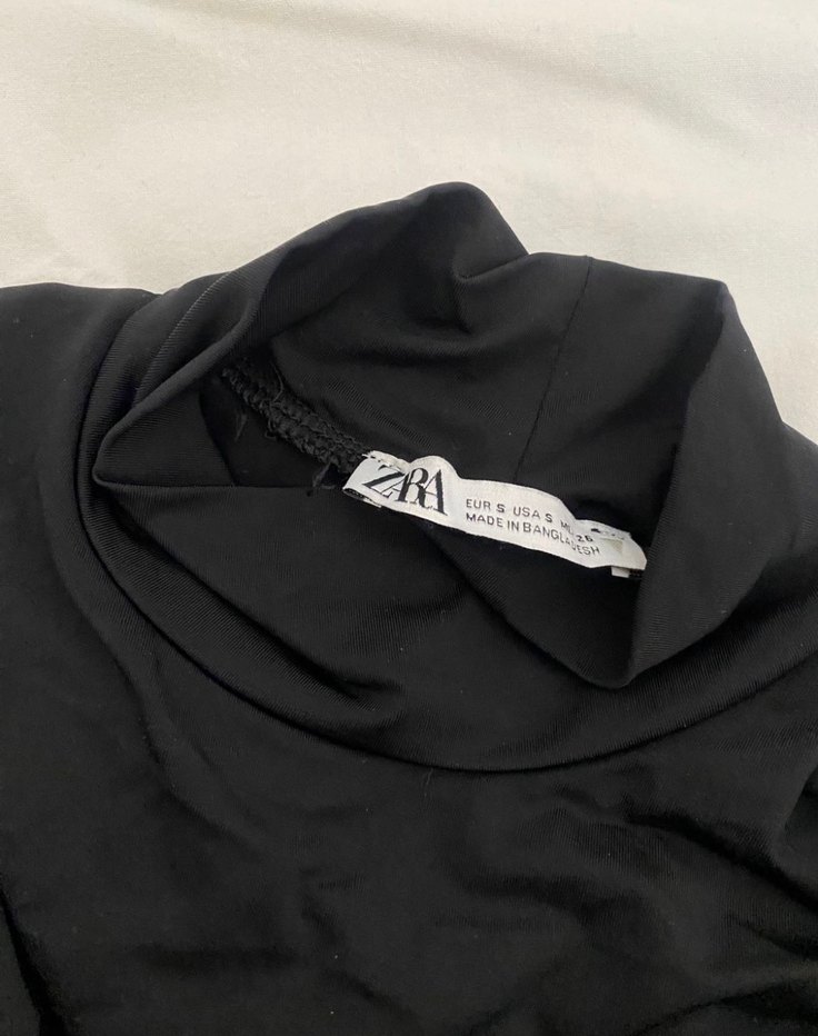 Zara siyah uzun elbise s yeni - Görsel 3