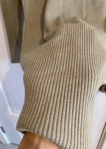 Zara Mint Yeşiki Uzun Kollu Triko Mini Elbise - Görsel 3