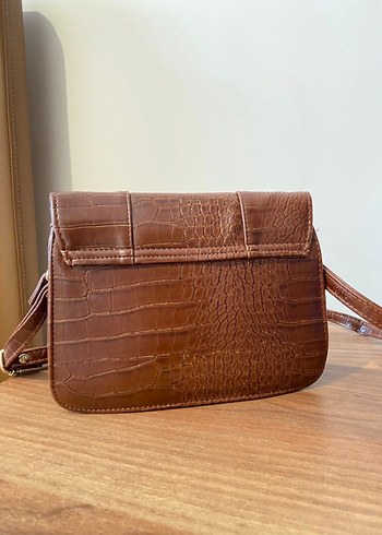 Kahverengi  Deri Kadın askılı çanta - Görsel 6