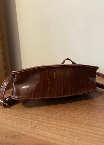 Kahverengi  Deri Kadın askılı çanta - Görsel 5