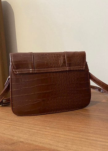 Kahverengi  Deri Kadın askılı çanta - Görsel 3