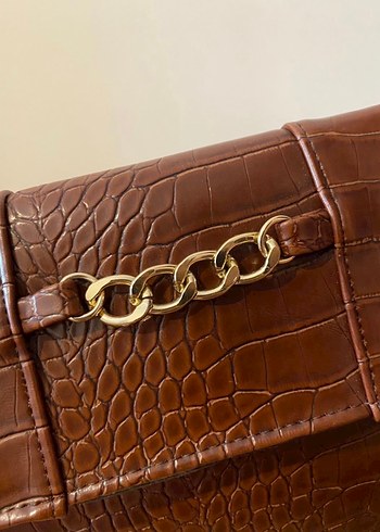 Kahverengi  Deri Kadın askılı çanta - Görsel 4