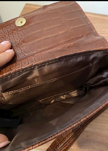 Kahverengi  Deri Kadın askılı çanta - Görsel 7