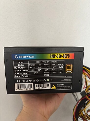 Rampage 650W Güç Kaynağı