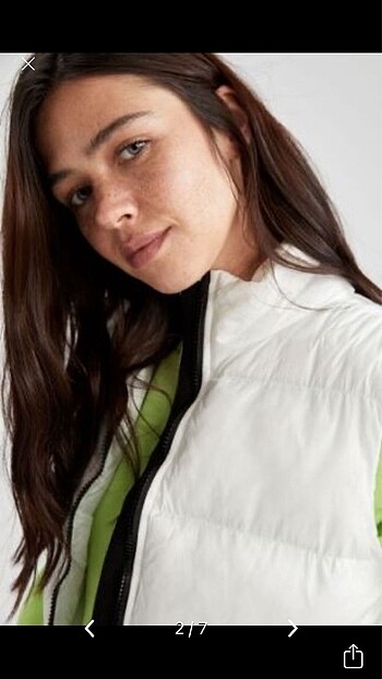 beyaz puf şişme yelek - Görsel 2