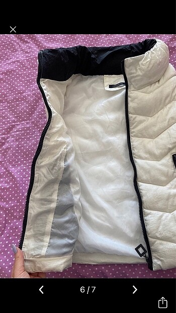 beyaz puf şişme yelek - Görsel 6