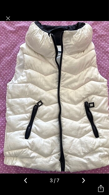 beyaz puf şişme yelek - Görsel 3