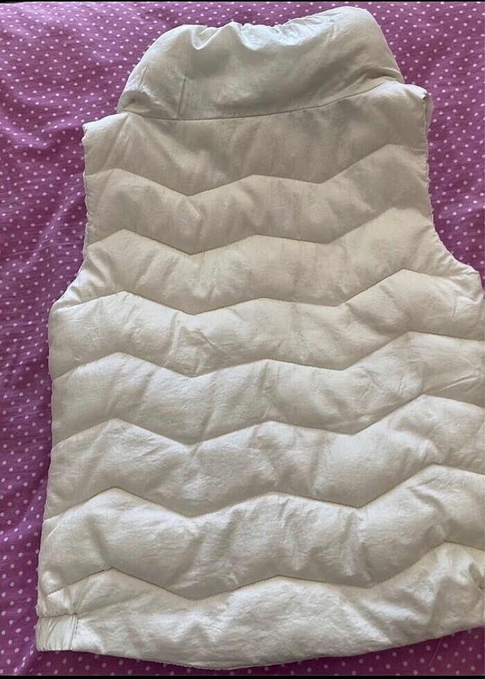 beyaz puf şişme yelek - Görsel 4