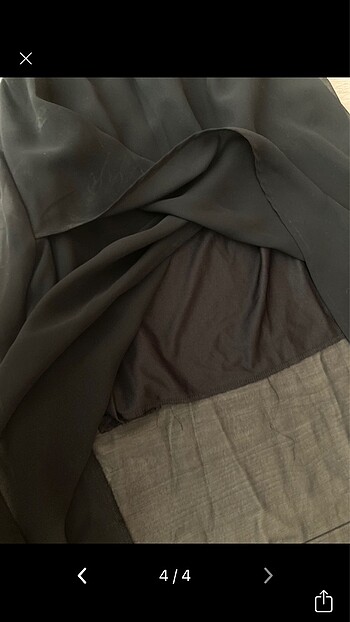 Koton Şifon Kısa Astarlı Çapraz Askı Elbise - Görsel 4