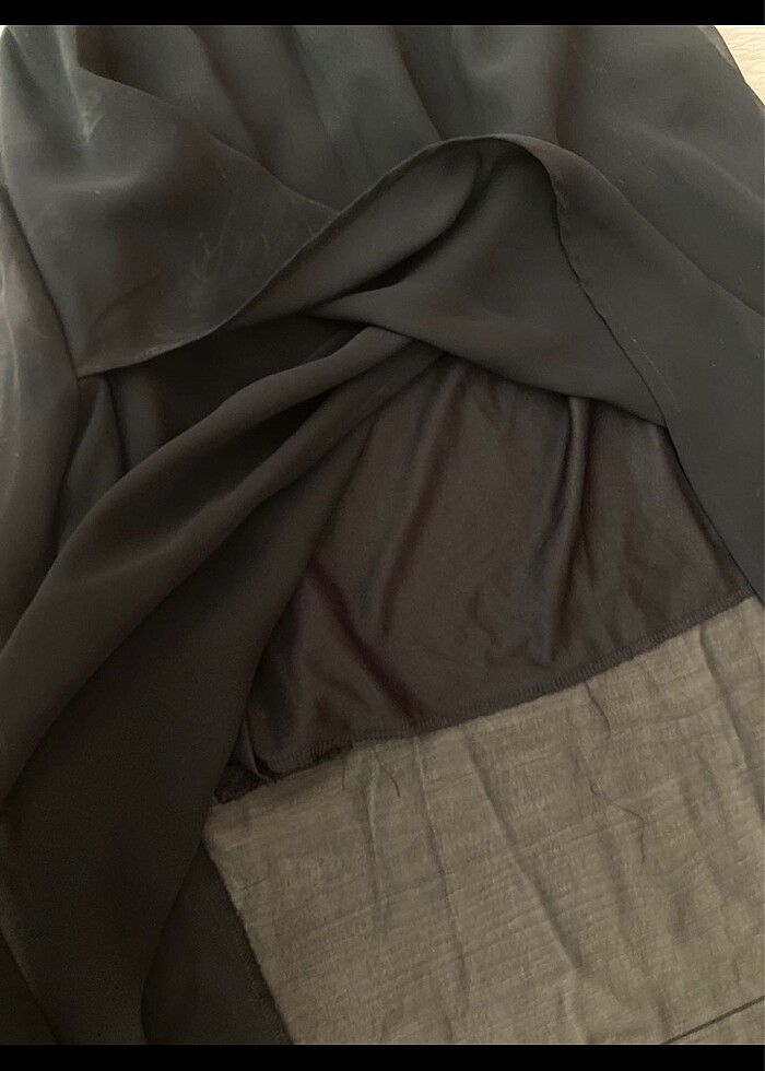 Koton Şifon Kısa Astarlı Çapraz Askı Elbise - Görsel 4