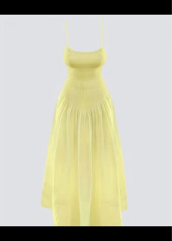Limon sarı elegant elbise - Görsel 3