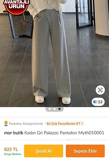 s Beden gri Renk Pantolon