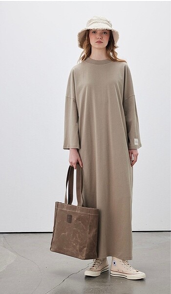 s Beden camel Renk Elbise