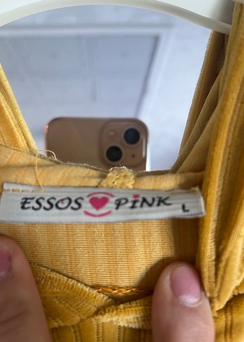 Sarı Kadın Kapüşonlu Sweatshirt - Görsel 3