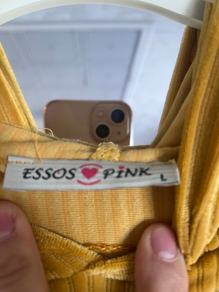 Sarı Kadın Kapüşonlu Sweatshirt - Görsel 3