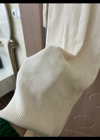 Bej Kadın Uzun Triko Elbise - Görsel 3