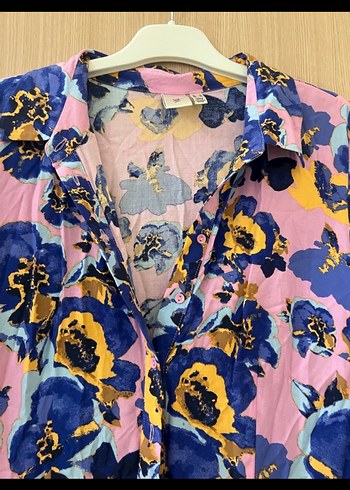 Çiçek Desenli Düğmeli Bohem Uzun Elbise - Görsel 3