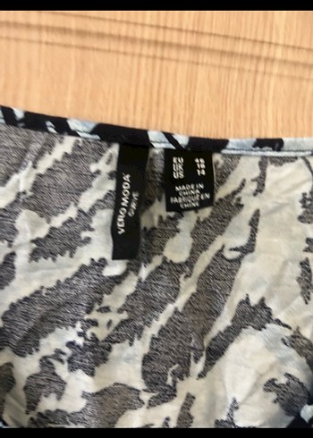 Bohem Uzun Zebra Desenli V Yaka Elbise - Görsel 3