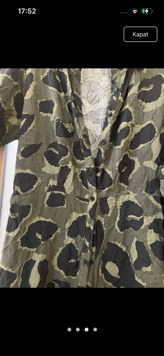 Kadın Haki Kamuflaj Uzun Elbise - Görsel 3