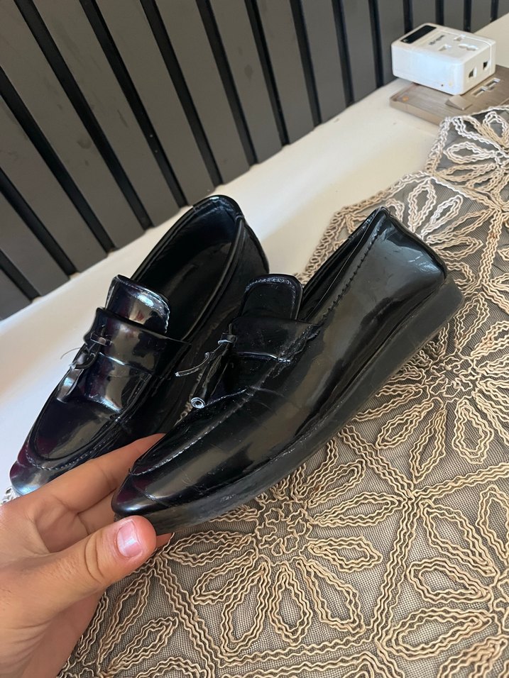 Klasik Siyah Yılan Desenli Tokalı Erkek Loafer - Görsel 2