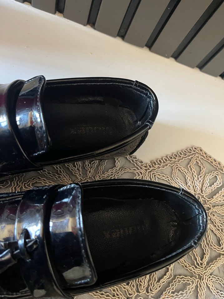 Klasik Siyah Yılan Desenli Tokalı Erkek Loafer - Görsel 4