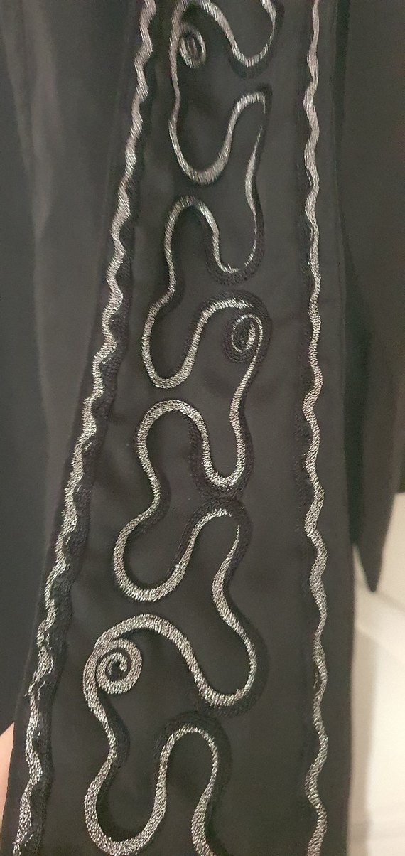 Siyah Uzun Kollu Salaş Kadın Elbise/ferace - Görsel 3