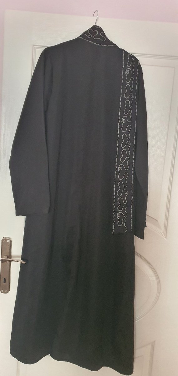 Siyah Uzun Kollu Salaş Kadın Elbise/ferace - Görsel 2