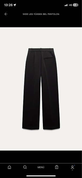 Zara wide leg yüksek bel pantolon