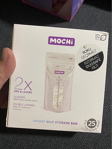  Beden Mochi süt saklama poşeti sıfır
