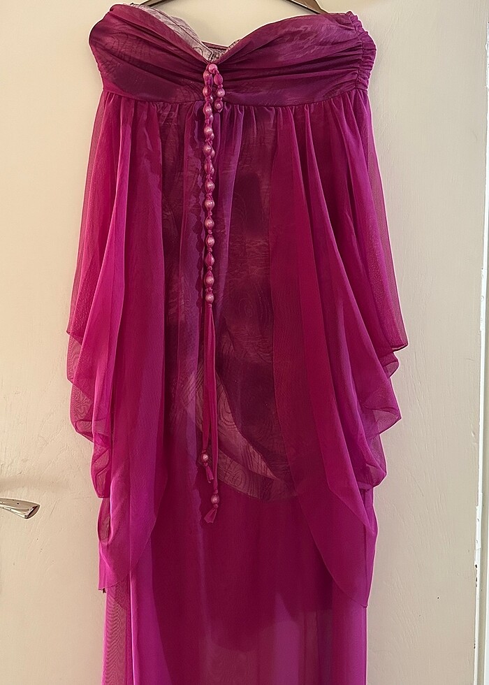 Straplez elbise - Görsel 3