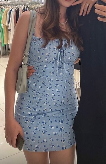 Diğer Mavi çiçekli elbise