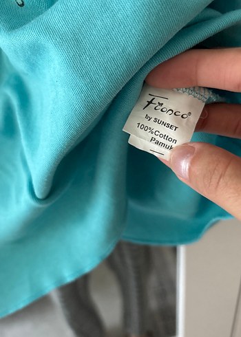 Turkuaz Uzun Kollu gecelik - Görsel 4