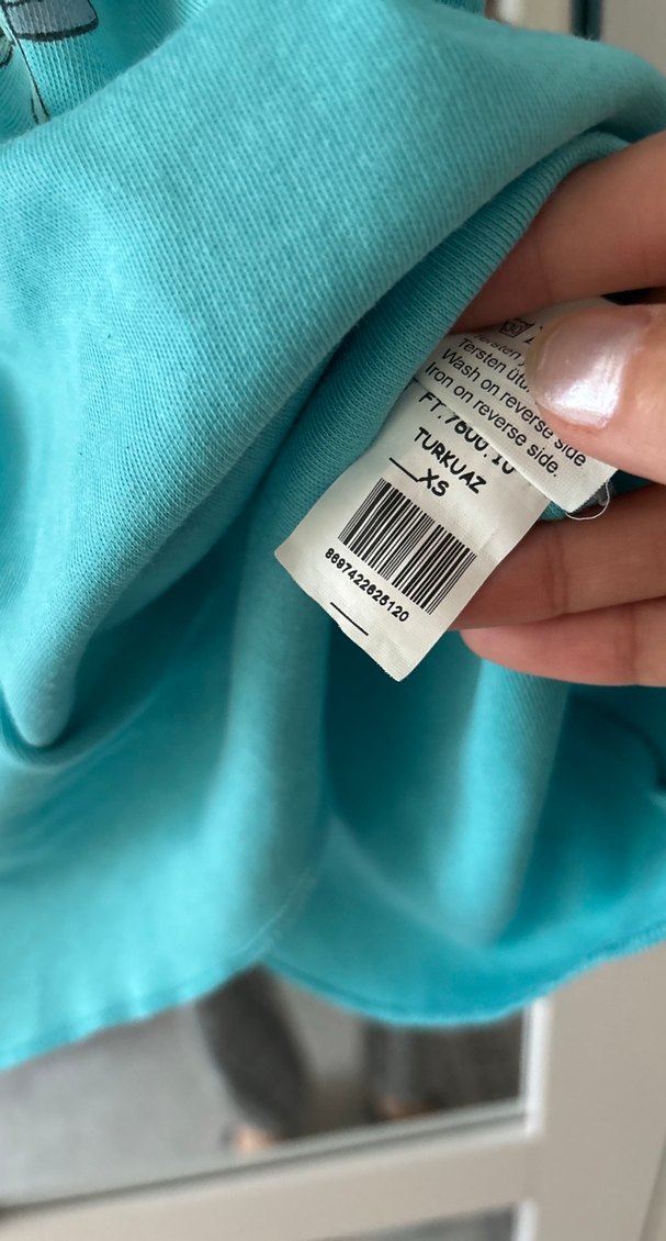 Turkuaz Uzun Kollu gecelik - Görsel 3