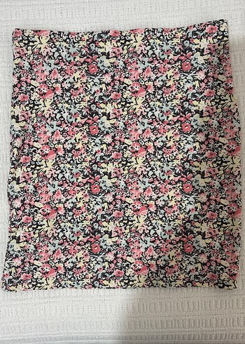 Çiçek Desenli kadın dar kesim etek - Görsel 3