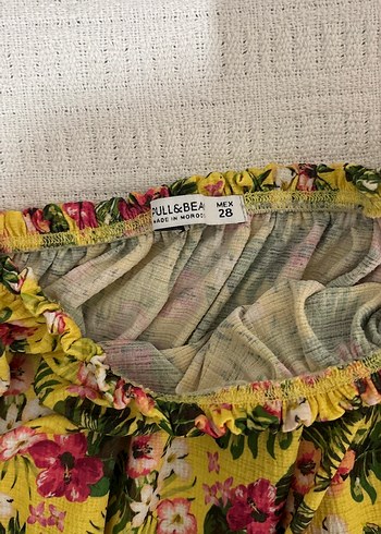 Renkli Desenli Sarı Bohem Bluz - Görsel 3