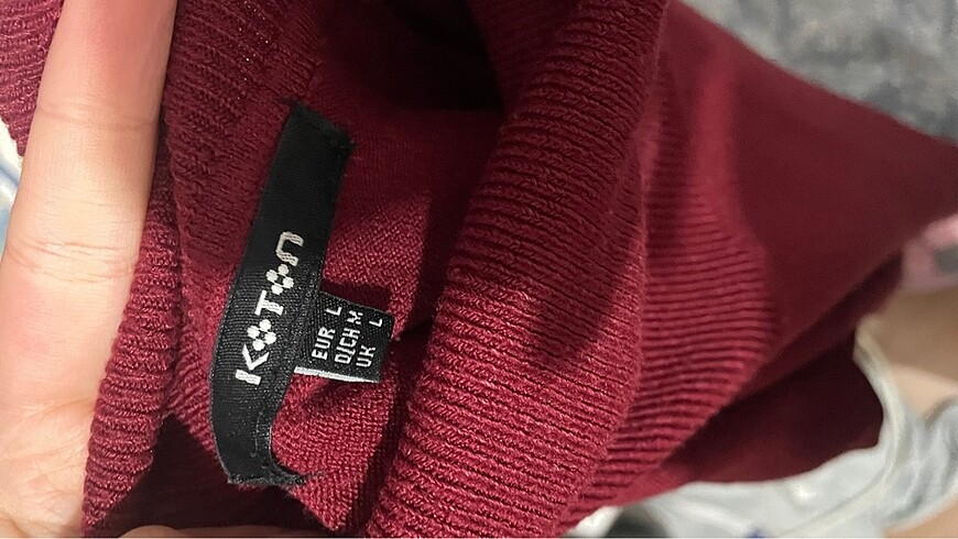 l Beden bordo Renk Koton bluz